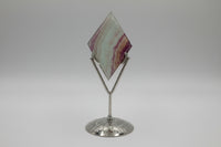 Rhombus Shaped Fluorite Carving with Stand #8