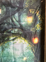 Enchanted Forest Pathway Door Cover Tapestry
