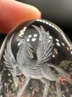 Beautiful Pegasus Garden Quartz Inner Scene Carving #1