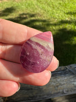 Pear Shape Candy Fluorite Cabochon #27