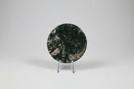 Moss Agate Polished Round Slice #34