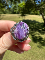 Natural Charoite Ring #5