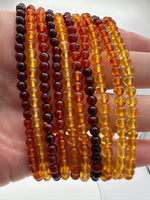 Natural Amber Gradient Bead Bracelets