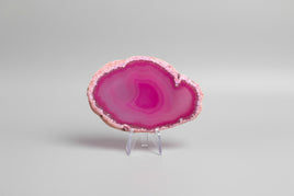 Dyed Pink Agate Slice #12