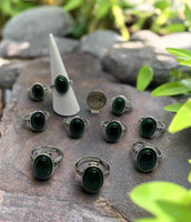 Natural Malachite Rings