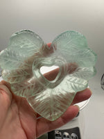 Green Fluorite Decorative Carved Heart with Stand #1
