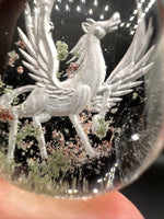 Beautiful Pegasus Garden Quartz Inner Scene Carving #1