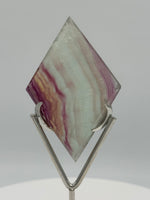 Rhombus Shaped Fluorite Carving with Stand #8