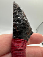 Handmade Fluorescent Ruby in Zoisite, Africa and Mahogany Sheen Obsidian, Glass Buttes, OR, Dagger