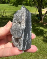 Black Chalcedony Sphalerite Obelisk Tower #5