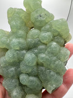 Prehnite mixed with Green Tourmaline Raw Specimen #1