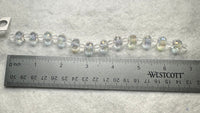 Clear AB Faceted Glass Bead Strand with Round Spacers – Graduated Jewelry Making Beads