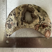 Money Agate Carved Moon #3