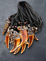 Carved Bone/Tooth Necklace