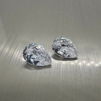 Pear Shape White Cz 10x7mm