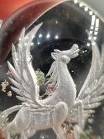 Beautiful Pegasus Garden Quartz Inner Scene Carving #1
