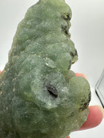 Prehnite mixed with Green Tourmaline Raw Specimen #6