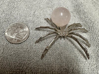 Spider with Rose Quartz Sphere