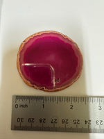 Dyed Pink Agate Slice #15