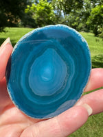 Dyed Blue Agate Slice #29