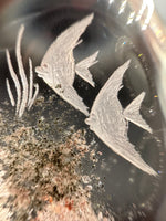 Beautiful Garden Quartz with Fish Inner Scene Carving #1