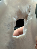 Druzy Agate Geode Indigenous-Inspired Profile Headdress Carving #3
