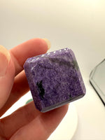 Charoite Polished Carved Cube