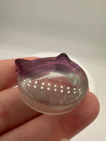 Cat Head Shape Rainbow Fluorite Bowl Carving #1