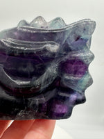 Fluorite Dragon Head Carving #17