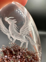Beautiful Pegasus Garden Quartz Inner Scene Carving #5