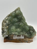 Prehnite mixed with Green Tourmaline Raw Specimen #10