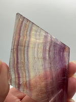Rhombus Shaped Fluorite Carving with Stand #5