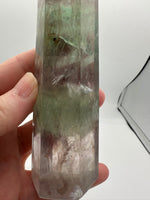 Large Fat Watermelon Fluorite Tower #1