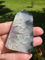 Black Onyx & Quartz with Amethyst Obelisk Tower #6