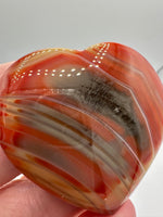 Carnelian Heart Palm Stone #1