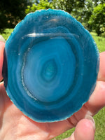 Dyed Blue Agate Slice #29