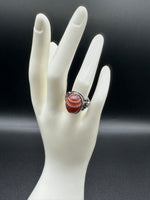 Vintage Style Carnelian Stainless Steel Adjustable Ring #4