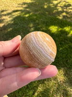 Yellow Calcite Stripe Sphere #3