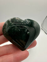 Moss Agate Carved Heart #2