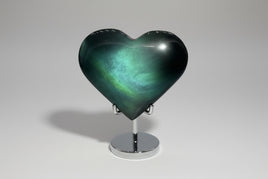 Rainbow Sheen Obsidian Heart #12