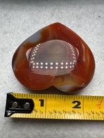 Carnelian Heart Palm Stone #2
