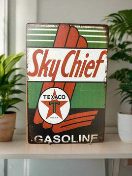 Texaco Sky Chief Gasoline Novelty Tin Sign