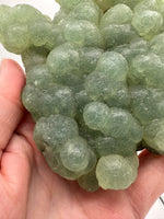 Prehnite mixed with Green Tourmaline Raw Specimen #1