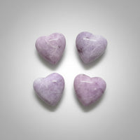 Mini Puffy Lepidolite Hearts