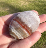 Amethyst Mixed with Stripe Agate Palm Stone #8