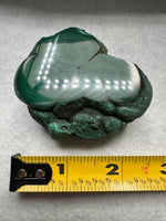 Malachite Polished Top with Rough Bottom