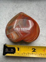 Carnelian Heart Palm Stone #1