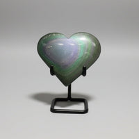 Rainbow Sheen Obsidian Heart #5