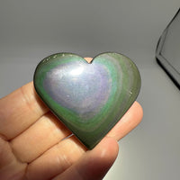 Rainbow Sheen Obsidian Heart #5
