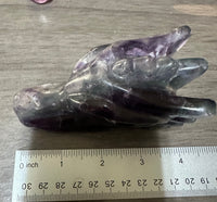 Fluorite Dragon Head Carving #17